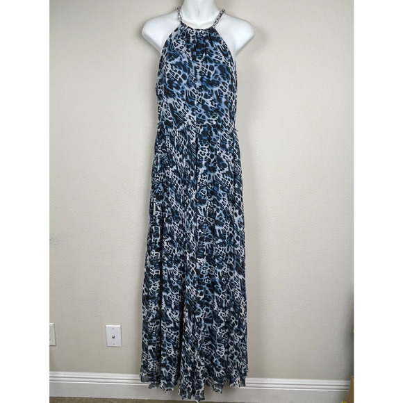 Cache Y2K Maxi Dress Size 2 Animal Print Chain Straps Boho Fairygoth‎ Flowy - Picture 1 of 6